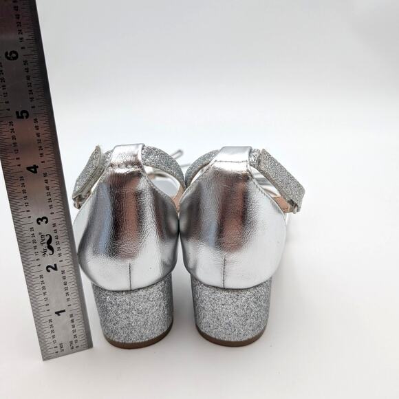 Jellypop Zendah Metallic Block Heel Sandal Kids' Girls Silver Size US12M - Picture 6 of 11